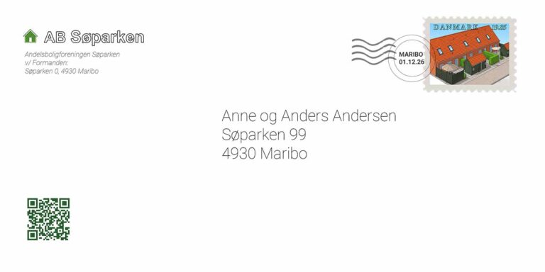 Velkomstbrev til nye Andelshavere